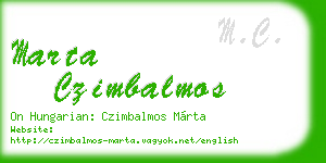 marta czimbalmos business card